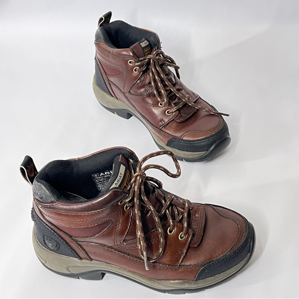 ARIAT Boys Kids Size 6B Brown Leather Lace Up Ankle Riding  Boot